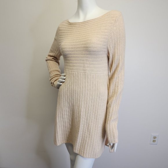 Donna Karan Casual Luxe White Label Runway $895 Wool/Cashmere Sweater Dress Sz M - Picture 2 of 11